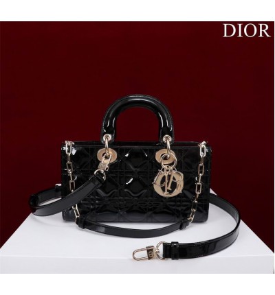 Dior Small Lady D-Joy Bag patent Lambskin 22 x 12 x 6 cm