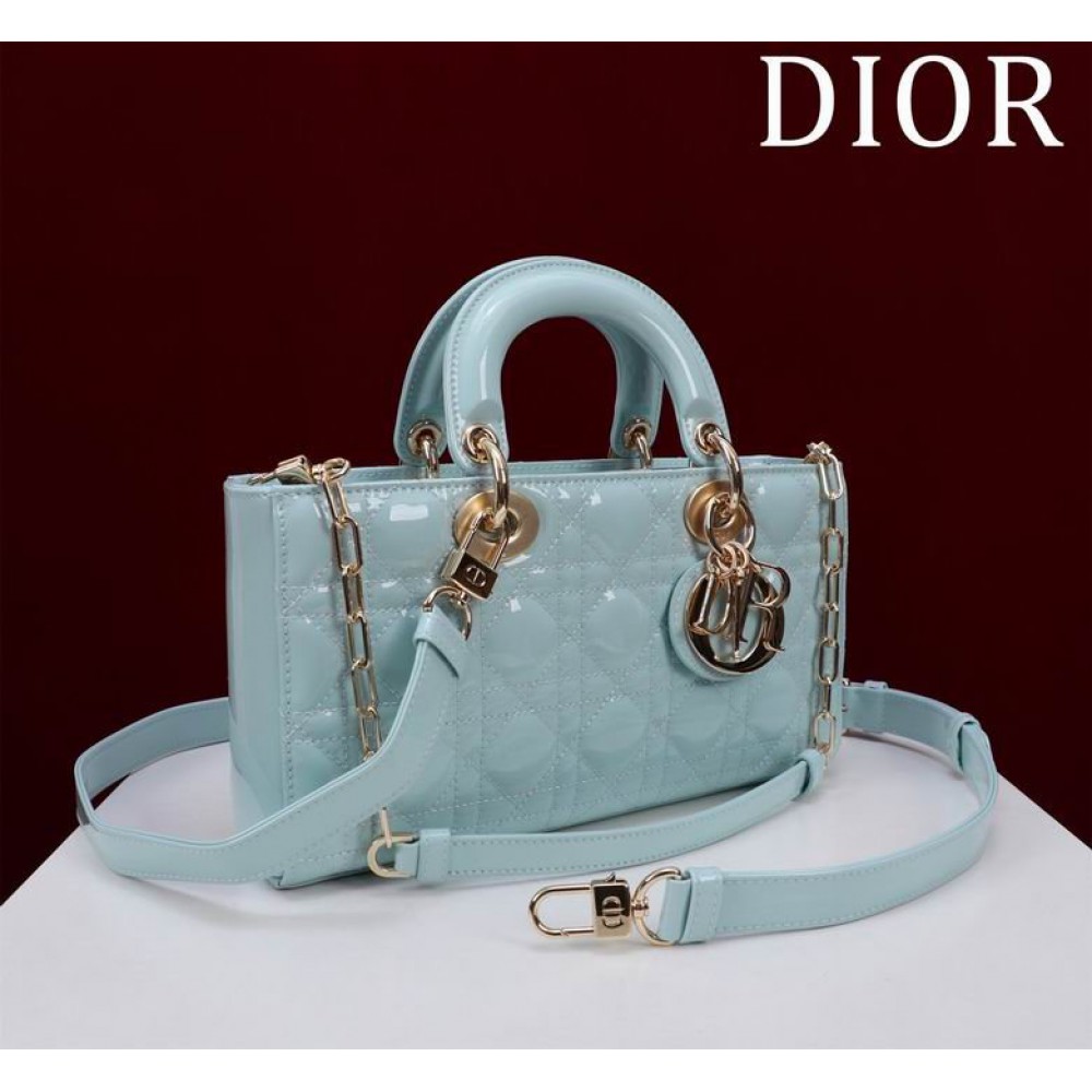 Dior Lady Medium D-Joy Bag patent Lambskin 26 x 13.5 x 5 cm