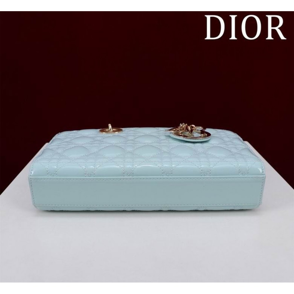 Dior Lady Medium D-Joy Bag patent Lambskin 26 x 13.5 x 5 cm