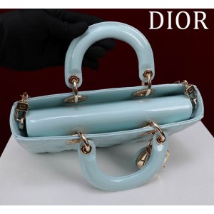 Dior Lady Medium D-Joy Bag patent Lambskin 26 x 13.5 x 5 cm