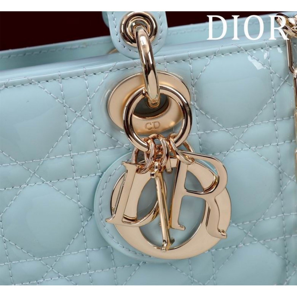 Dior Lady Medium D-Joy Bag patent Lambskin 26 x 13.5 x 5 cm