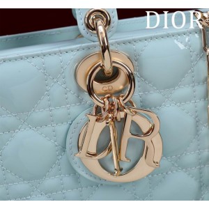 Dior Lady Medium D-Joy Bag patent Lambskin 26 x 13.5 x 5 cm