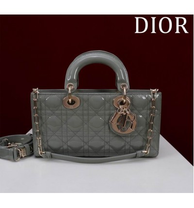 Dior Lady Medium D-Joy Bag patent Lambskin 26 x 13.5 x 5 cm