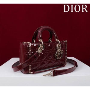 Dior Lady Medium D-Joy Bag patent Lambskin 26 x 13.5 x 5 cm