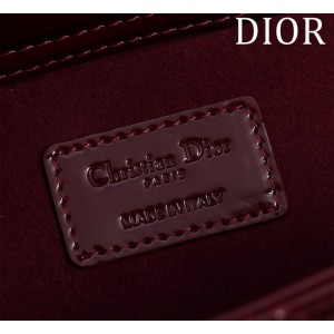 Dior Lady Medium D-Joy Bag patent Lambskin 26 x 13.5 x 5 cm