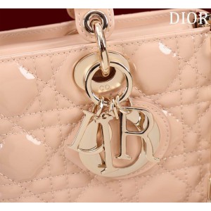 Dior Lady Medium D-Joy Bag patent Lambskin 26 x 13.5 x 5 cm