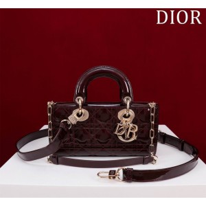 Dior Small Lady D-Joy Bag patent Lambskin 22 x 12 x 6 cm