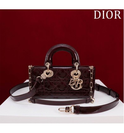 Dior Small Lady D-Joy Bag patent Lambskin 22 x 12 x 6 cm