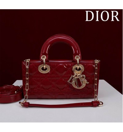 Dior Small Lady D-Joy Bag patent Lambskin 22 x 12 x 6 cm