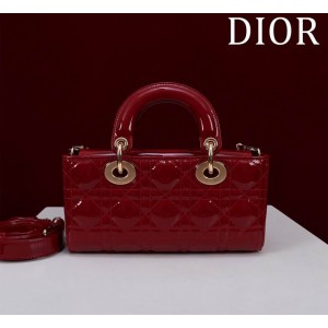 Dior Small Lady D-Joy Bag patent Lambskin 22 x 12 x 6 cm