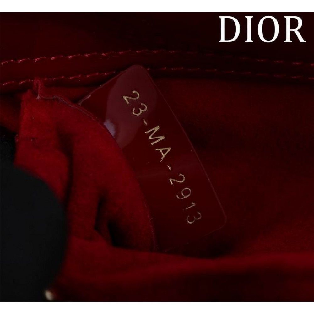 Dior Small Lady D-Joy Bag patent Lambskin 22 x 12 x 6 cm