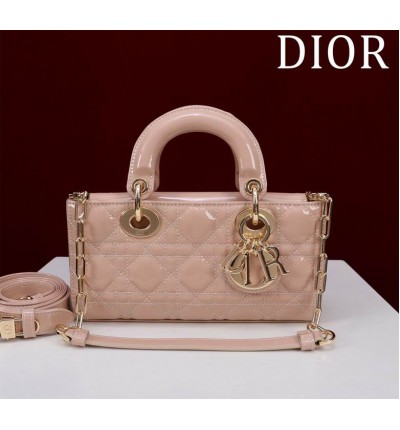 Dior Small Lady D-Joy Bag patent Lambskin 22 x 12 x 6 cm