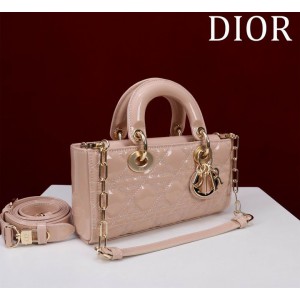 Dior Small Lady D-Joy Bag patent Lambskin 22 x 12 x 6 cm