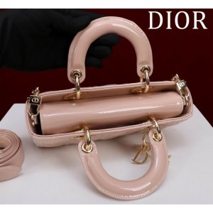Dior Small Lady D-Joy Bag patent Lambskin 22 x 12 x 6 cm