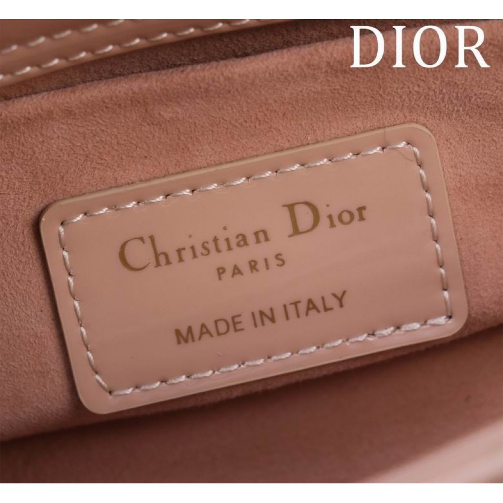 Dior Small Lady D-Joy Bag patent Lambskin 22 x 12 x 6 cm