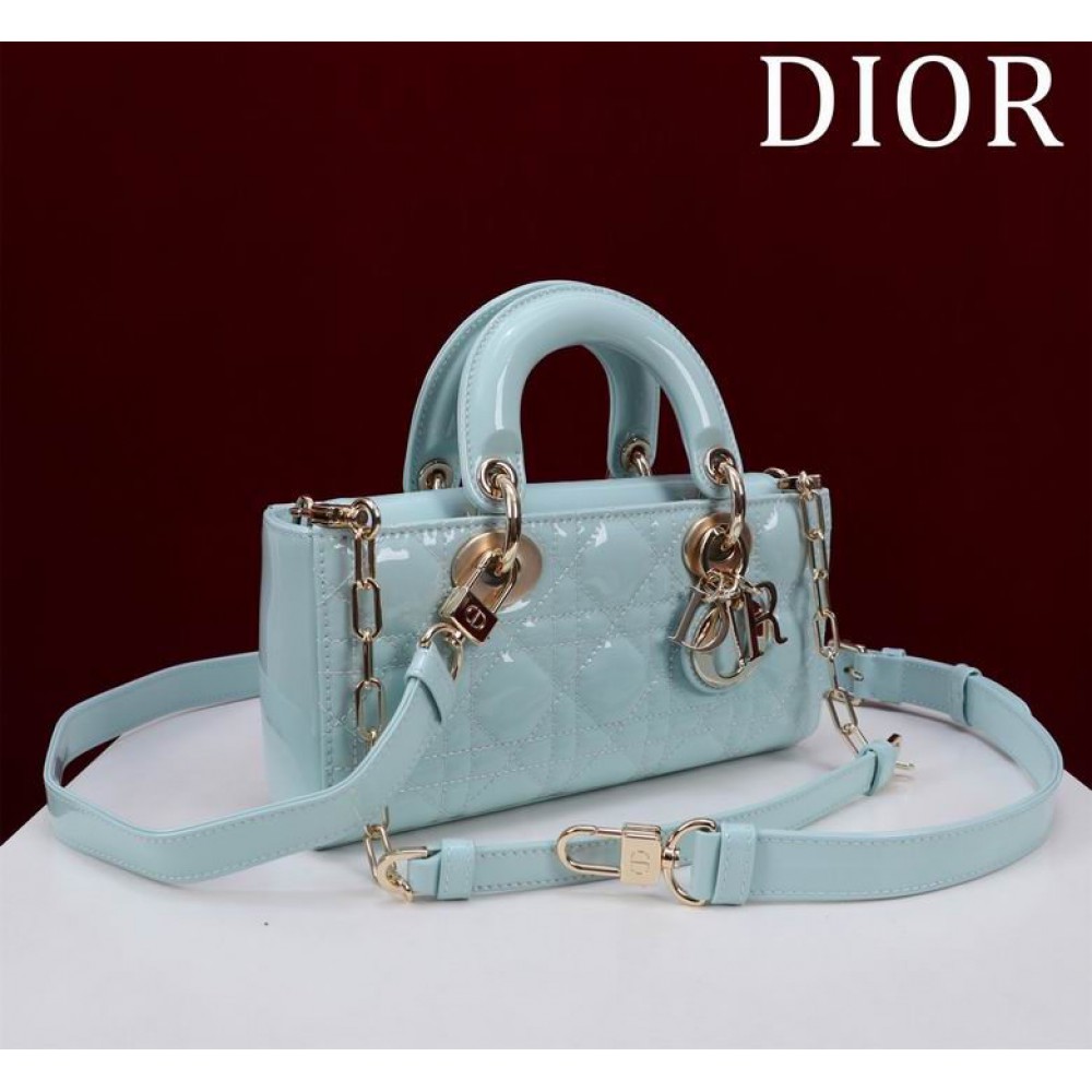 Dior Small Lady D-Joy Bag patent Lambskin 22 x 12 x 6 cm