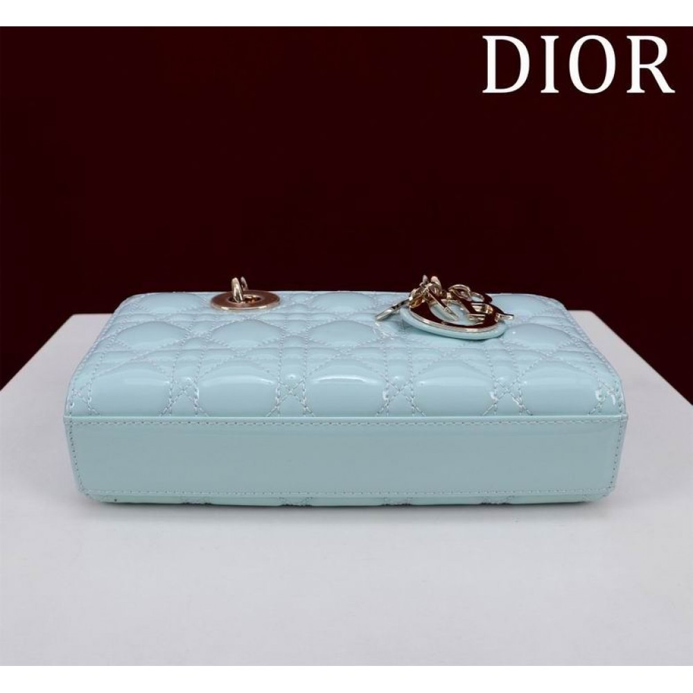 Dior Small Lady D-Joy Bag patent Lambskin 22 x 12 x 6 cm