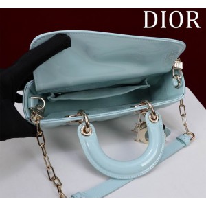 Dior Small Lady D-Joy Bag patent Lambskin 22 x 12 x 6 cm