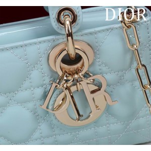 Dior Small Lady D-Joy Bag patent Lambskin 22 x 12 x 6 cm