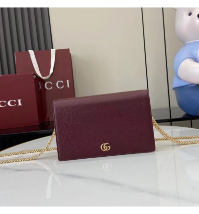 GG Marmont wallet on chain 456126 W20cm x H12.5cm x D4cm