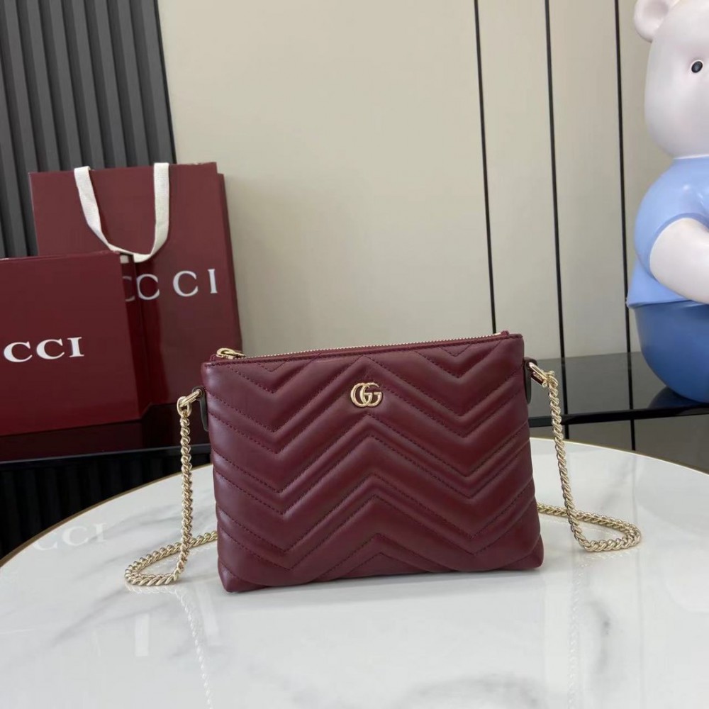 Gucci Marmont pochette with chain 837742 21x15x3.5cm Bags