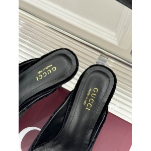 Gucci horsebit slingback mules velvet 36-41 8.5cm heel