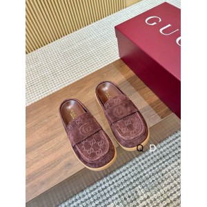 Celia Debossed suede mules brown 35-42 Shoes