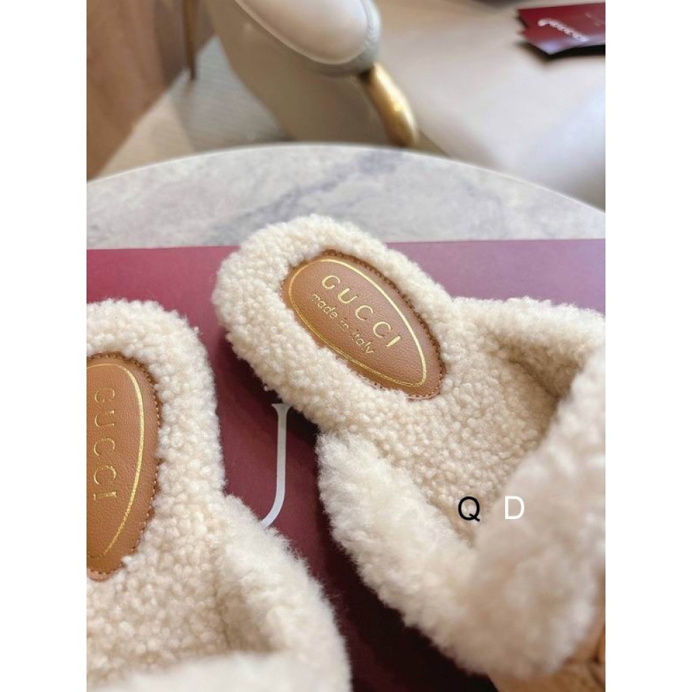 Gucci shearling trimmed suede mules 36-41 Shoes