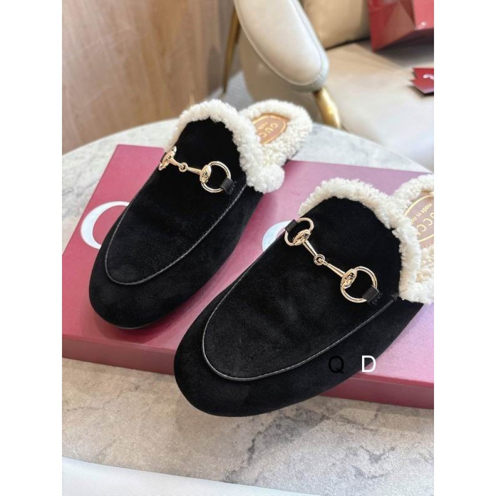 Gucci shearling trimmed suede mules 36-41 Shoes