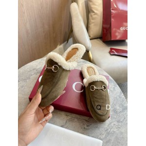 Gucci shearling trimmed suede mules 36-41 Shoes