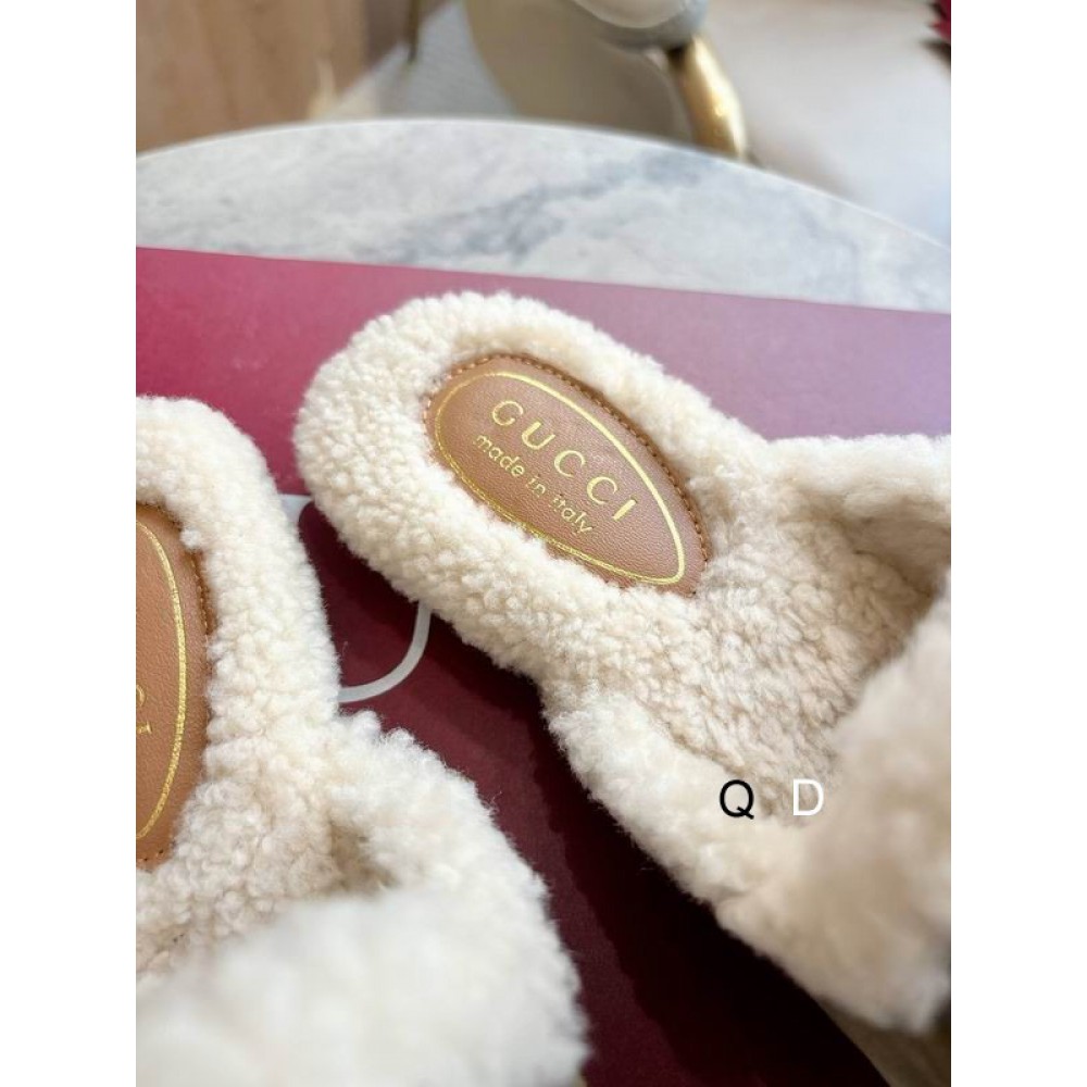 Gucci shearling trimmed suede mules 36-41 Shoes