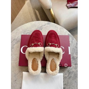Gucci shearling trimmed suede mules 36-41 Shoes