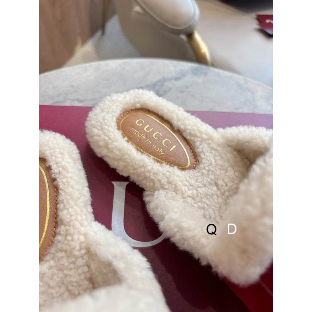 Gucci shearling trimmed suede mules 36-41 Shoes