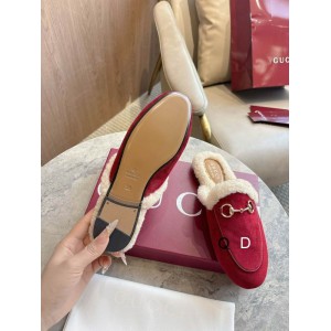 Gucci shearling trimmed suede mules 36-41 Shoes