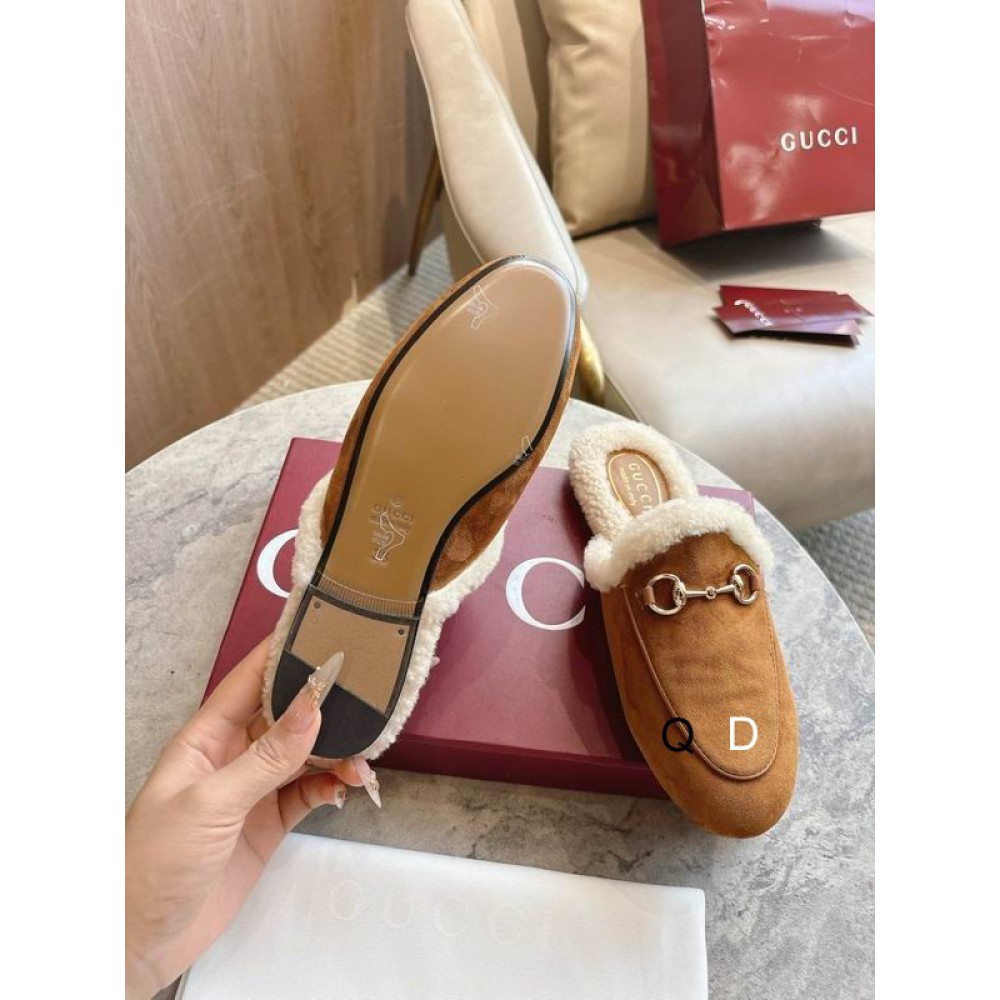 Gucci shearling trimmed suede mules 36-41 Shoes