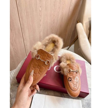 Gucci shearling horsebit mules 36-41