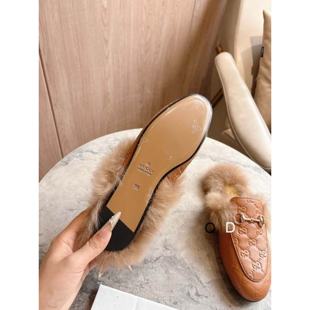 Gucci shearling horsebit mules 36-41 Shoes