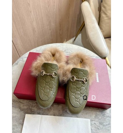Gucci shearling horsebit mules 36-41