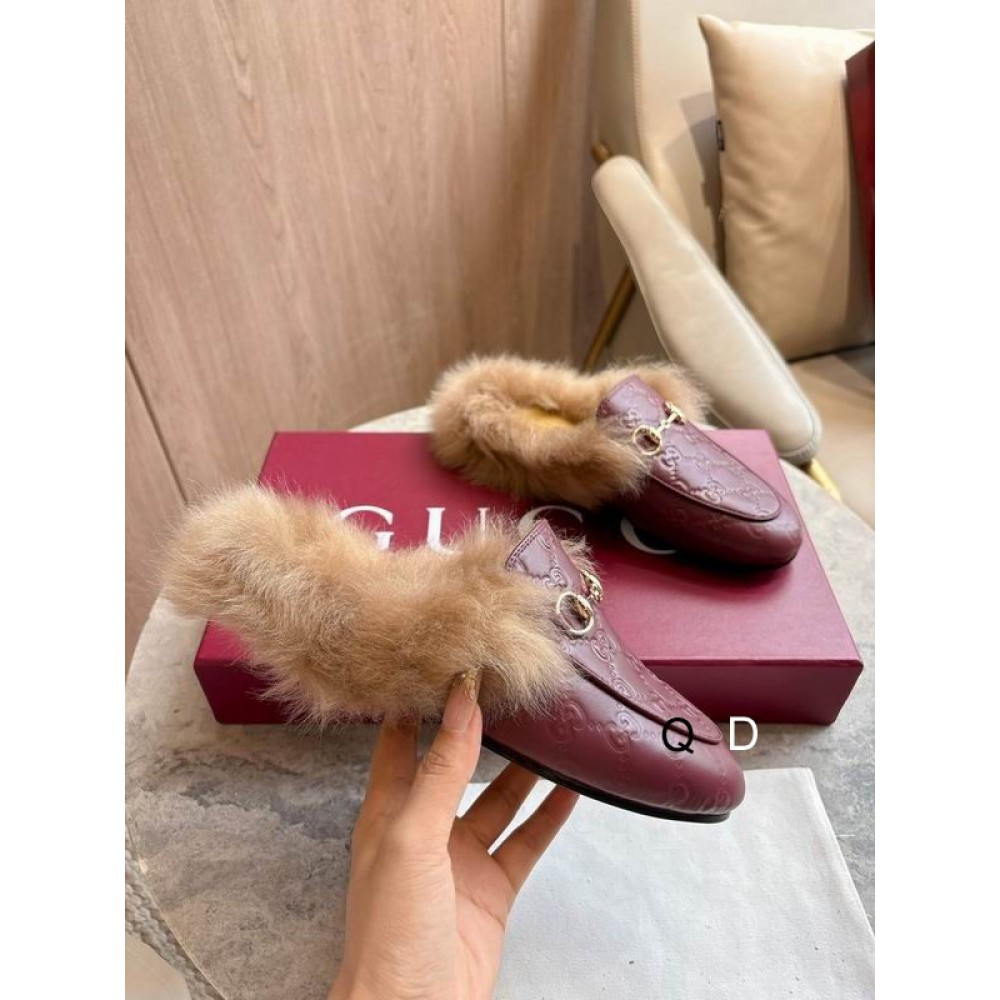 Gucci shearling horsebit mules 36-41 Shoes