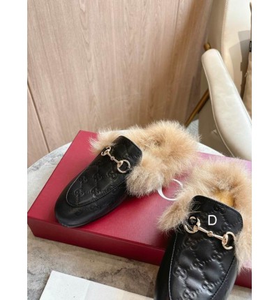 Gucci shearling horsebit mules 36-41