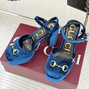 Gucci horsebit platforms velvet 36-41 11.5cm heel Shoes