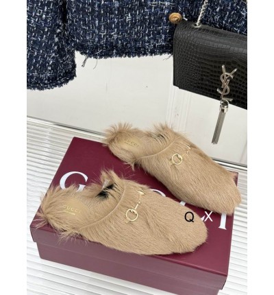 Gucci shearling horsebit mules 36-41