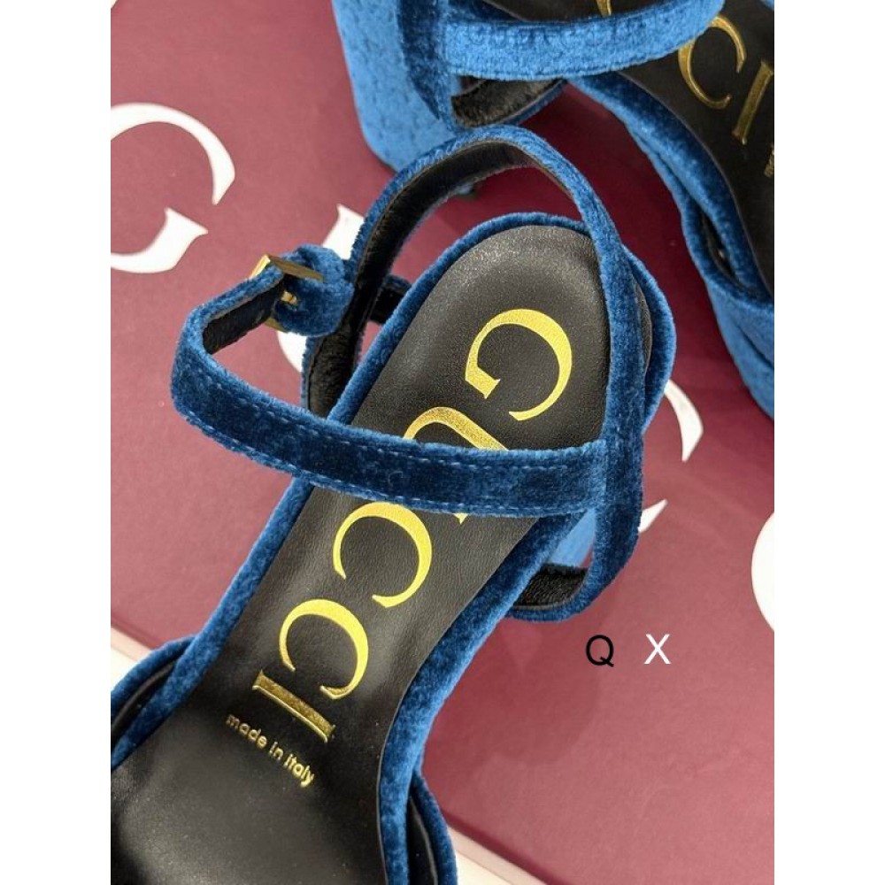 Gucci horsebit platforms velvet 36-41 11.5cm heel Shoes