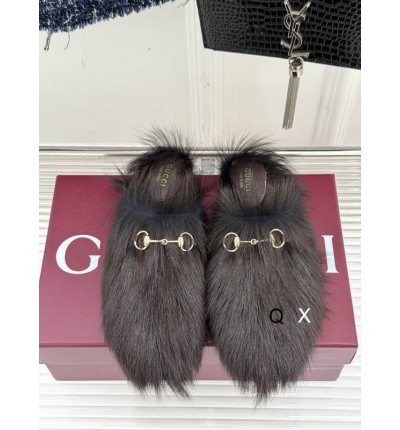 Gucci shearling horsebit mules 36-41