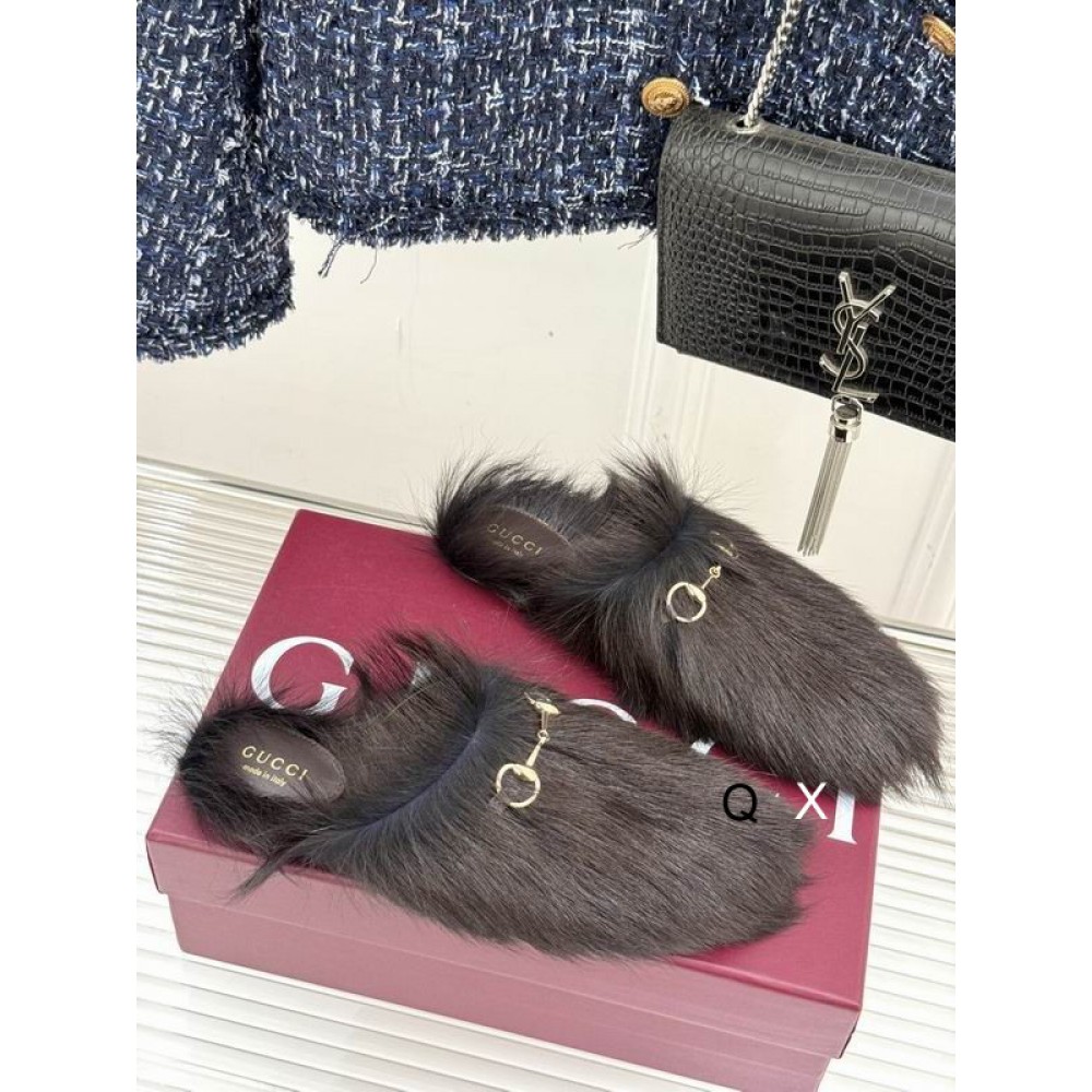 Gucci shearling horsebit mules 36-41 Shoes