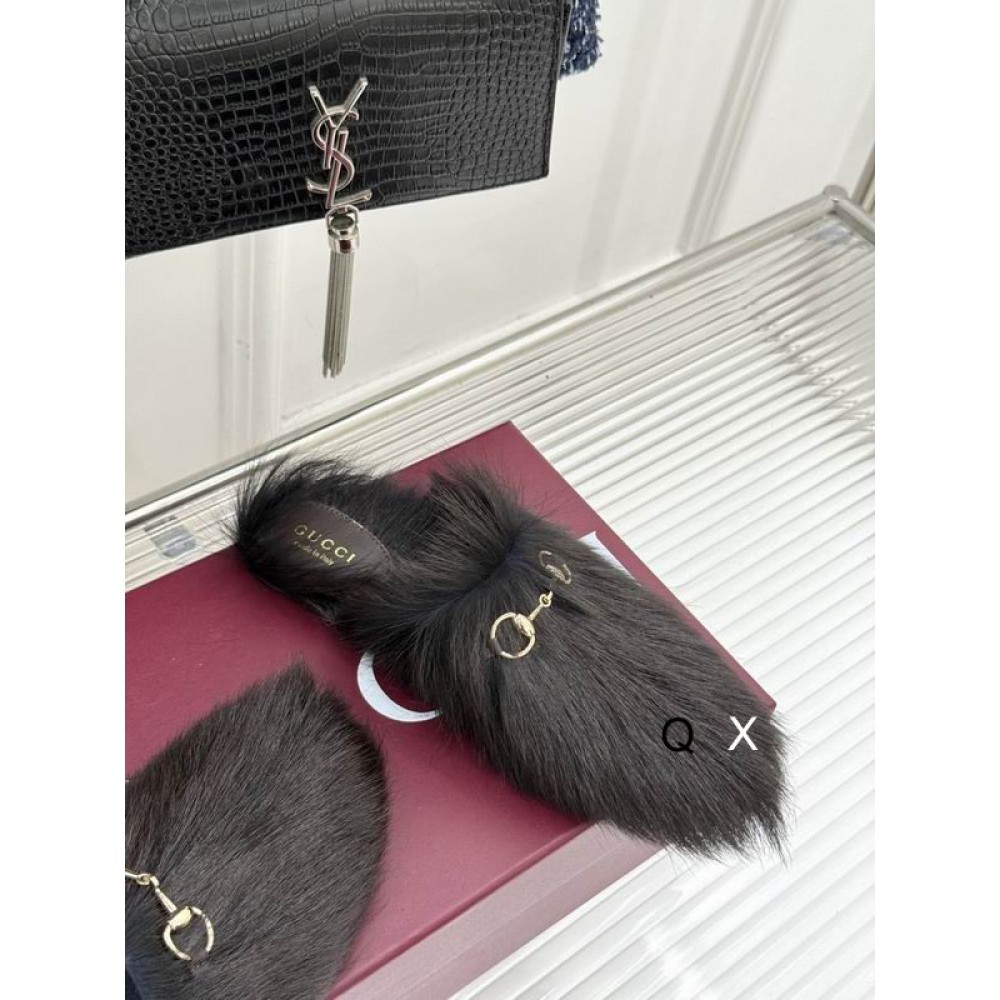 Gucci shearling horsebit mules 36-41 Shoes