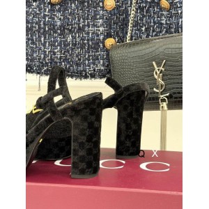 Gucci horsebit platforms velvet 36-41 11.5cm heel Shoes