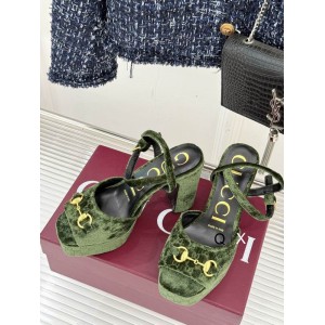 Gucci horsebit platforms velvet 36-41 11.5cm heel Shoes
