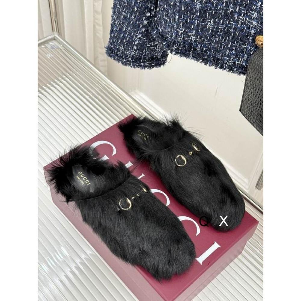 Gucci shearling horsebit mules 36-41 Shoes