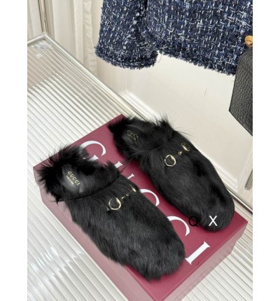 Gucci shearling horsebit mules 36-41